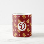 För pepparkakakaka för Monogram "D" mugg för jul