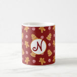 För pepparkakakaka för Monogram "N" mugg för jul