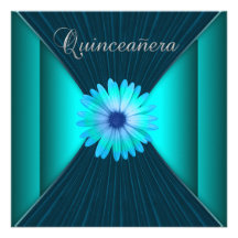 För Quinceanera för blått för krickadaisykricka pa Personliga Inbjudan