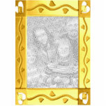 För ramfoto för anpassade guld- skulptur photo cut outs