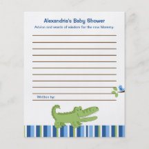 För reklambladbaby shower för alligator beställnin full färg flygblad