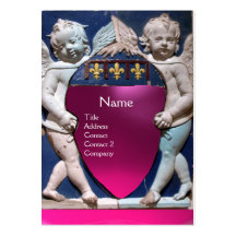 För RENAISSANCE för ÄNGLARMONOGRAM LITE rosa Ameth Visitkort Mallar