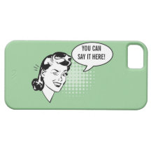 För Retro humoristiskt fodral blinkakvinna för grö iPhone 5 Cover