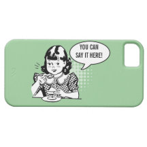 För Retro humoristiskt fodral tecknadflicka för gr iPhone 5 Cases