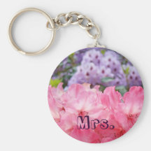 För Rhodies för Fru gåvakeychain rosa trädgård blo Nyckel Ringar