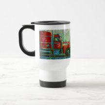 FÖR RIGGLÅNGTRADARCAFÉ FÖR LASTBILSFÖRARE STOR TRA KAFFE MUGG