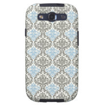 För Samsung för blått damastast fodral galax Galaxy SIII Cover