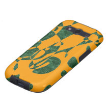 För Samsung för orangegröntabstrakt fodral galax S Galaxy S3 Cover