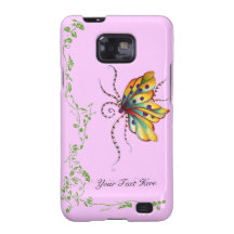 För Samsung för otrolig fjäril rosa fodral galax S Galaxy S2 Fodral
