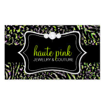 För sebraLeopard för 311 Haute limefrukt Visitkort
