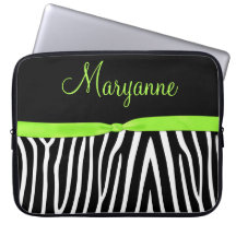 För sebralimefrukt för limefrukt svart Monogram fö Laptop Datorskydd