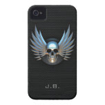 För skalleiPhone 4/4S för blått bevingat fodral iPhone 4 Cases