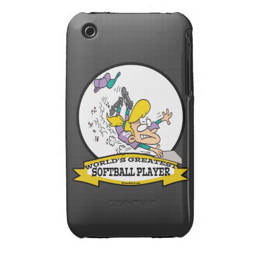 FÖR SOFTBALLSPELARE FÖR VÄRLDAR MEST UNDERBAR TECK iPhone 3 Case-Mate CASES