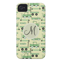För sparkcykelbilar för beställnings- Monogram Ret iPhone 4 Skydd