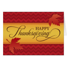 För sparremönster för happy thanksgiving rött löv  hälsnings kort