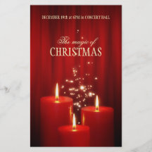För stearinljushändelse för jul röd reklamblad custom flyer