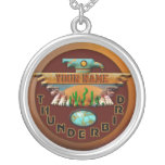 för stenThunderbird för turkos 3D amulett Halsband