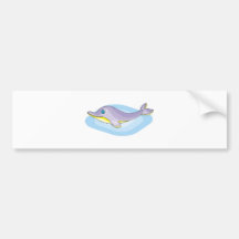 för TECKNADDELFIN för jpg_dolphine GULLIGT PASTELL Bildekal