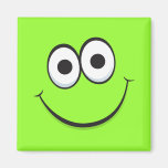 För tecknadsmiley face för lycklig grön magnet kylskåps magneter