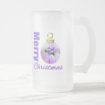 För temaprydnad för god jul purpurfärgad kula kaffe koppar