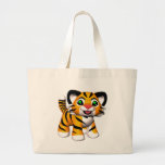 för tigerunge för tecknad 3D totot hänger lös Tote Bag