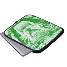 För tigervågrät för arg grön linjer laptopskydd