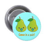 För twillingar - para av Kawaii babyPears Knappar Med Nål