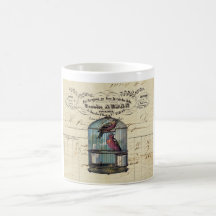 För Victorianfågelbur för vintage fransk chic love Kaffe Koppar