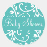 För Vinekuvertet för baby shower förseglar den blo