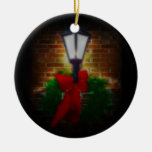 För vinter kran och lampa på nätterna juldekoration