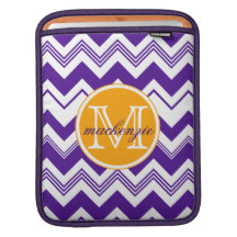 För vitsparre för Monogram känt purpurfärgat mönst Sleeve För iPads