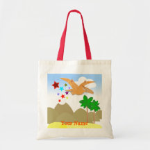 För Vulcano för Pteranodon färgstjärnor toto påse Tote Bags