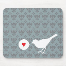 Förälskad mousepad för fågel