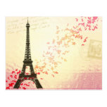 Förälskade Paris - Eiffel torn Vykort