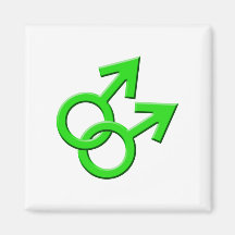 Förbindelsegrön Male symbolmagnet 03 Kylskåpmagneter