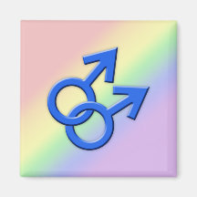 FörbindelseMale symbolmagnet 01 för blått Magneter