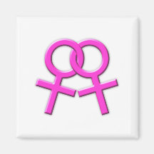 Förbindelserosa kvinnlig symbolmagnet 02 magnet för kylskåp