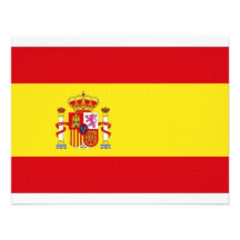 Förenklad Spanien medborgareflagga Anpassade Inbjudningskort