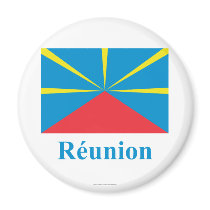 Föreslagen Reunion Island flagga med namn i fransk