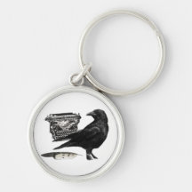 Författarekråkakeychain Nyckelringar