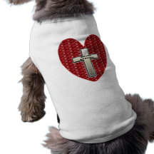 Förfölja att bekläda den röda guden för hjärtasilv hund t-shirts