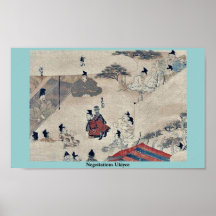 Förhandlingar Ukiyo-e. Affisch