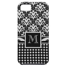 Formale Eleganz-Blumendamast des Kunst-Deko-30s iPhone 5 Case-Mate Fodraler