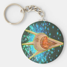 Forntida astronaut nyckel ring