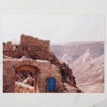 Forntida stor byggnad, Masada, Israel Flyg Blad