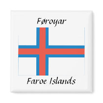 Føroyar - Faroe Island sjunker Magneter För Kylskåp