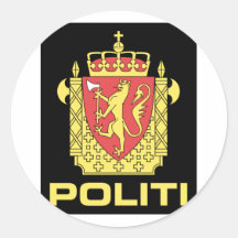 Förse med märke den tjänste- norska polisen, norge rund klistermärke