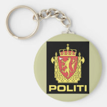 Förse med märke den tjänste- norska polisen, norge nyckel ringar