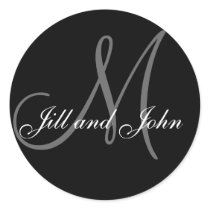 Förseglar den beställnings- monogramen för bröllop