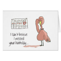 Försenad grattis på födelsedagen för rosa Flamingo Kort